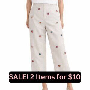 2 for $10: AUTOGRAPH NEW YORK Pin Striped Embroidered Capri Pants